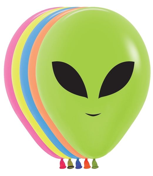11 inch Neon Alien Printed Latex Sempertex