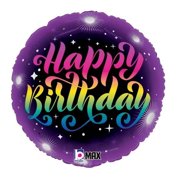 18 in Neon Birthday Foil (5 Pack)