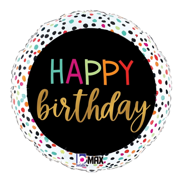 18 in Birthday Colorful Dots Foil (5 Pack) 18 in Birthday Colorful Dots Foil (5 Pack)