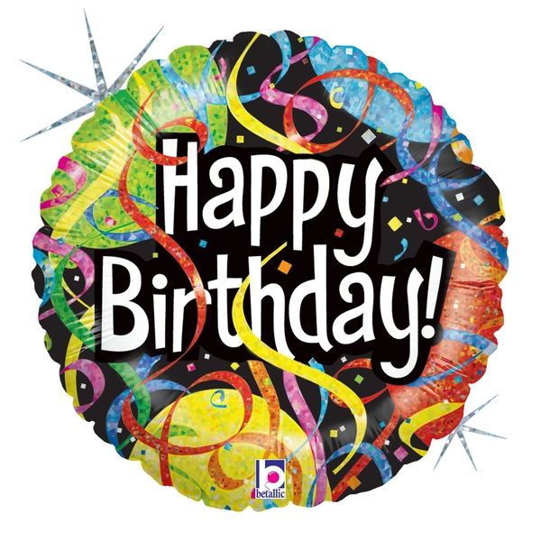 18 in Party Streamers Birthday Foil (5 Pack)