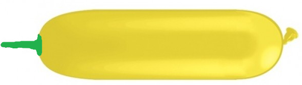 Bee Bodies/Apple - Yellow with Green Tip 321 Specialty Balloons Bee Bodies/Apple - Yellow with Green Tip 321 Specialty Balloons