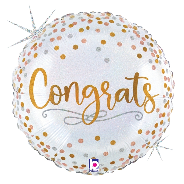 18 in Congrats Confetti Foil (5 Pack) 18 in Congrats Confetti Foil (5 Pack)