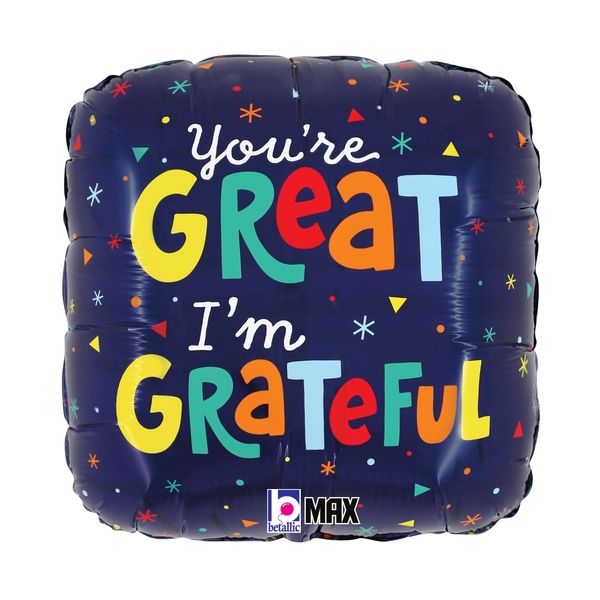 18 in You're Great, I'm Grateful Foil (5 Pack)