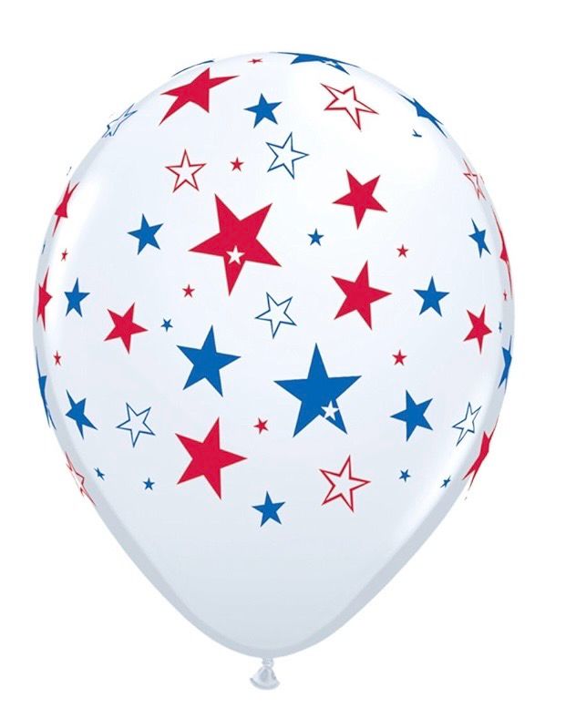 11 Inch Red & Blue Stars Around