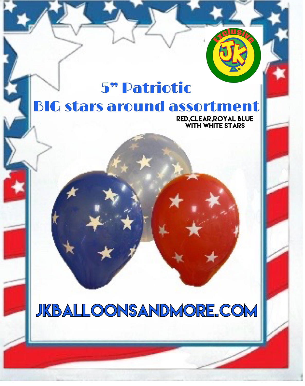 5 inch Big Stars Assortment - JK Exclusive Custom Printed Latex - Limited Edition 5 inch Big Stars Assortment - JK Exclusive Custom Printed Latex - Limited Edition