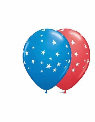 11 Inch Red & Blue Stars