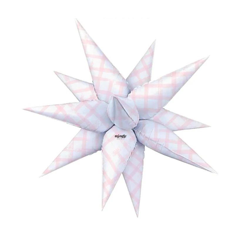 26 in Blush Pink Gingham Starburst Foil