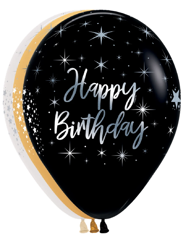 11 in Happy Birthday Radiant Print Assorted Sempertex