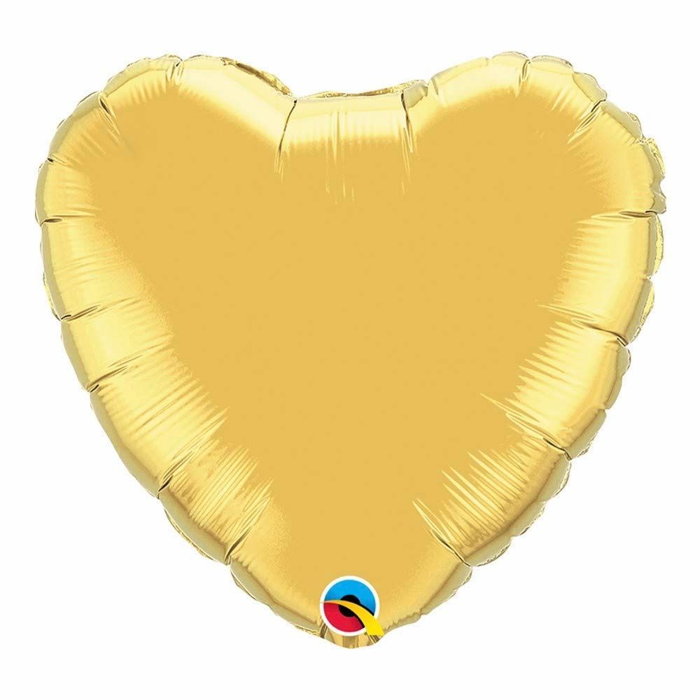 36 36" Gold Heart Jumbo Foil - FLAT
