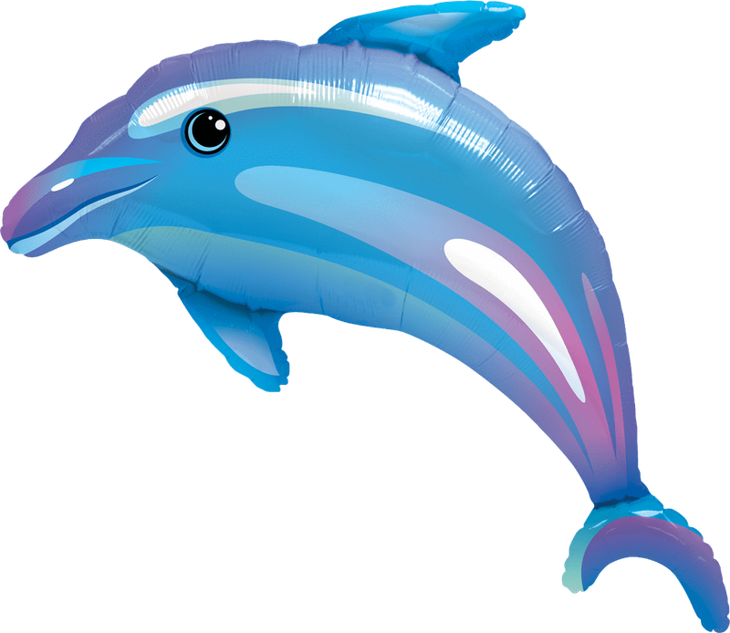 42" Delightful Dolphin Jumbo Foil - FLAT