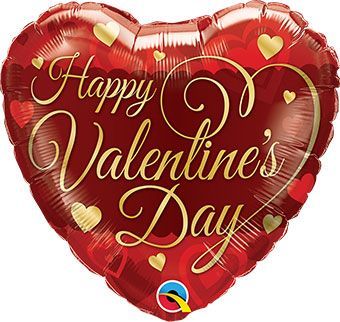 18 in Valentine's Classic Script Foil (5 Pack)