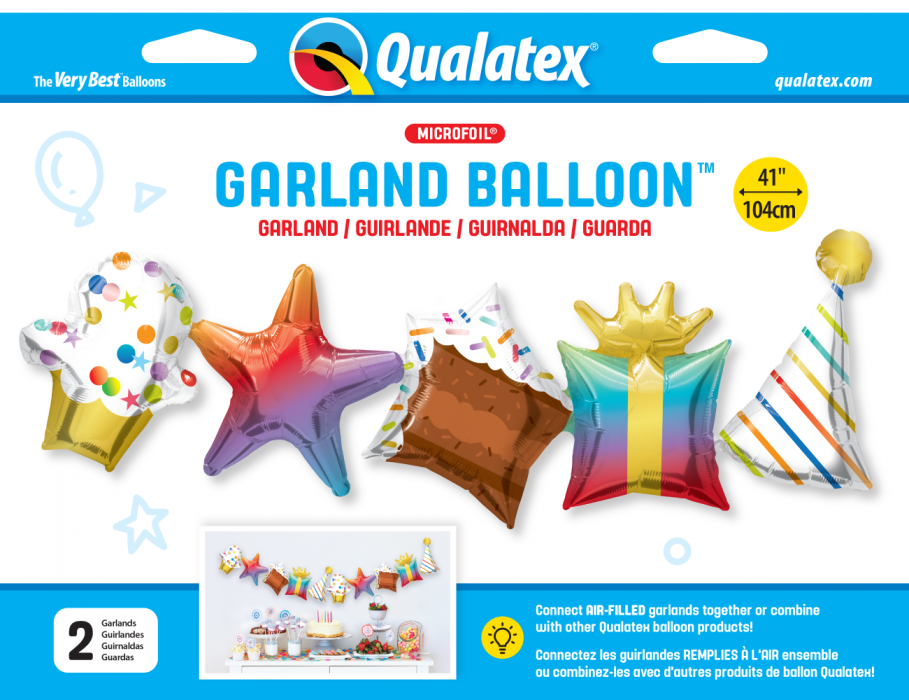 Birthday Foil Garland (2 Per Pack) Birthday Foil Garland (2 Per Pack)