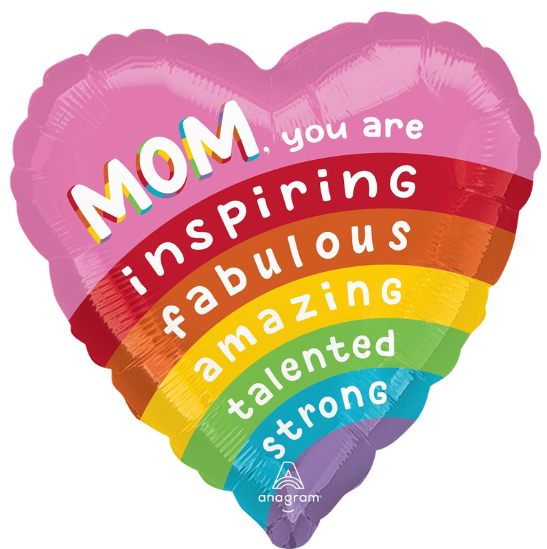 17 in Brilliant Rainbow Mom Foil (5 Pack)