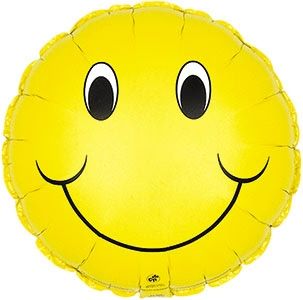 17 in Smiley Face Foil (5 Pack - FLAT) 17 in Smiley Face Foil (5 Pack - FLAT)