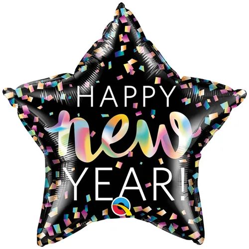 20 in New Year Iridescent Star Foil (5 Pack)