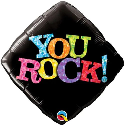 18 in You Rock! Black Diamond Foil (5 Pack)