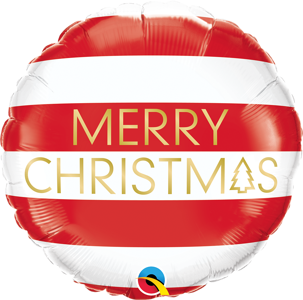 18 in Christmas Red & White Stripes Foil (5 Pack - FLAT) 18 in Christmas Red & White Stripes Foil (5 Pack - FLAT)
