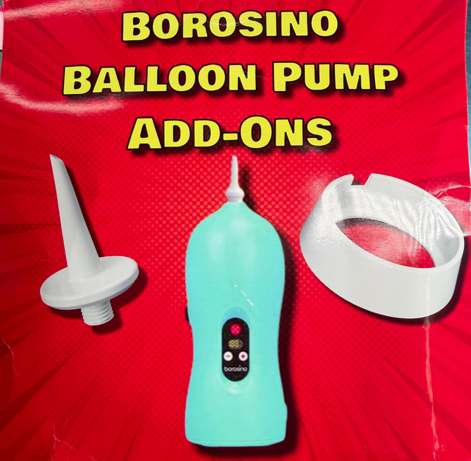 Borosino Elf Balloon Pump Add-on - Deluxe Nozzle & Base