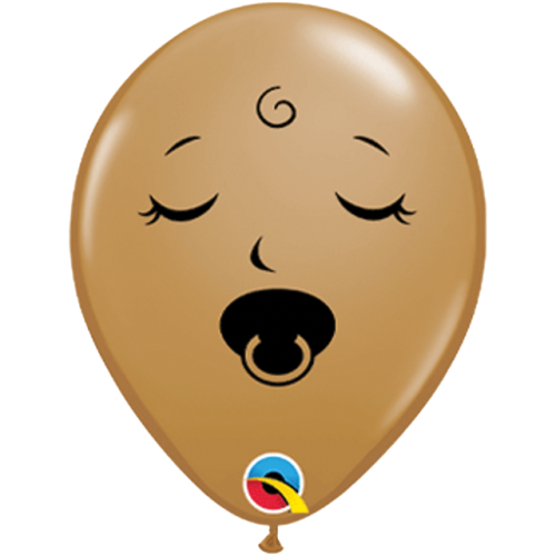 5 in Mocha Sleeping Pacifier Baby Face Qualatex