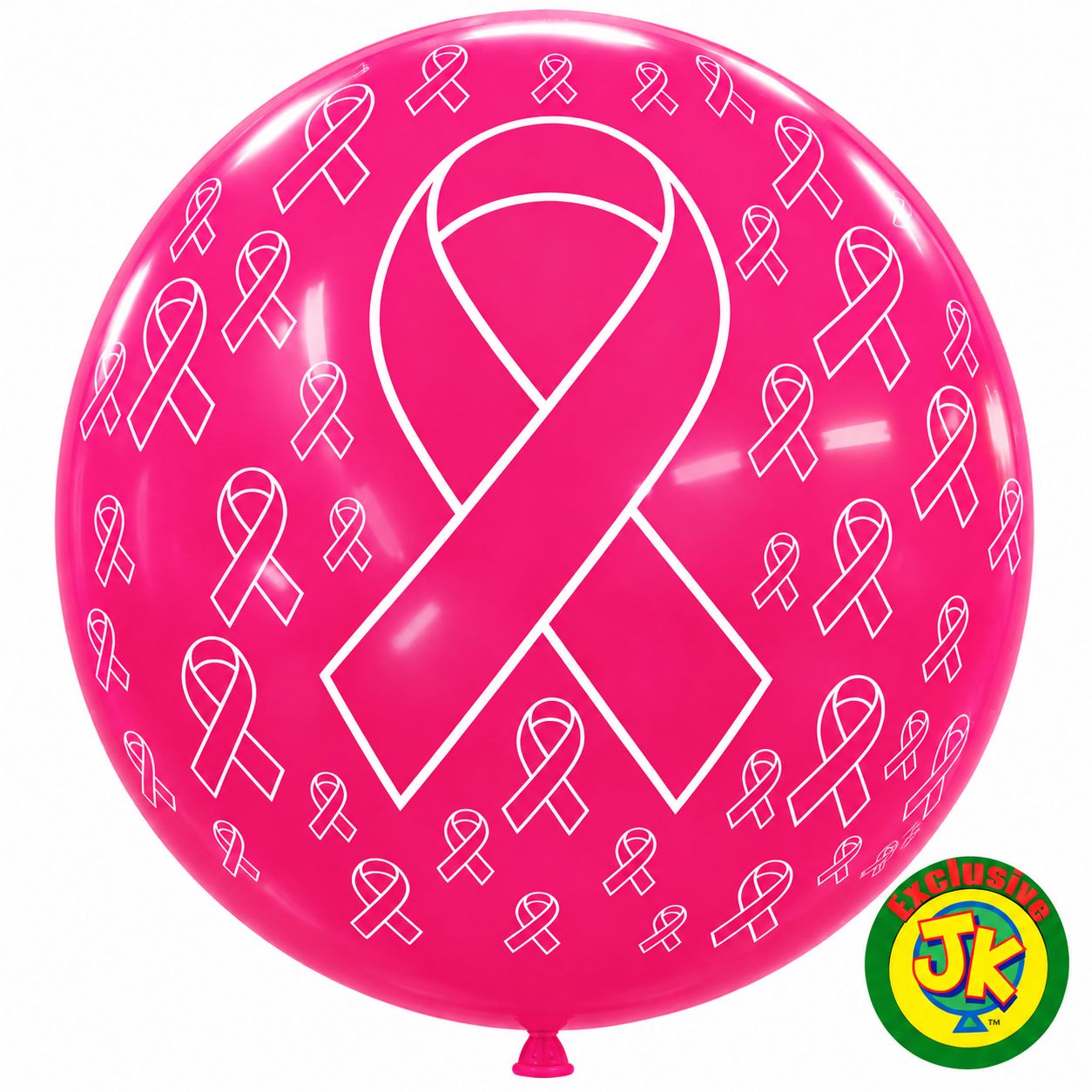 36 in Breast Cancer Awareness Ribbon- JK Exclusive Custom Printed Latex on Sempertex 36 in Breast Cancer Awareness Ribbon- JK Exclusive Custom Printed Latex on Sempertex