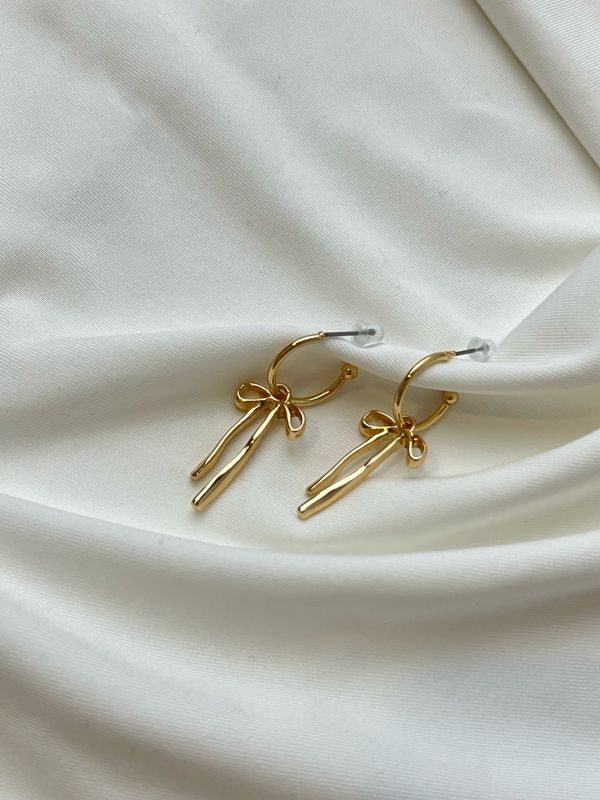 BOW EARRING GOLD