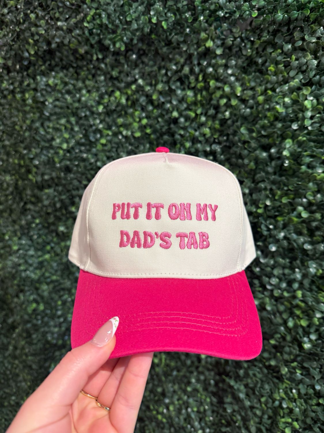TRUCKER HAT DADS TAB HOT PINK