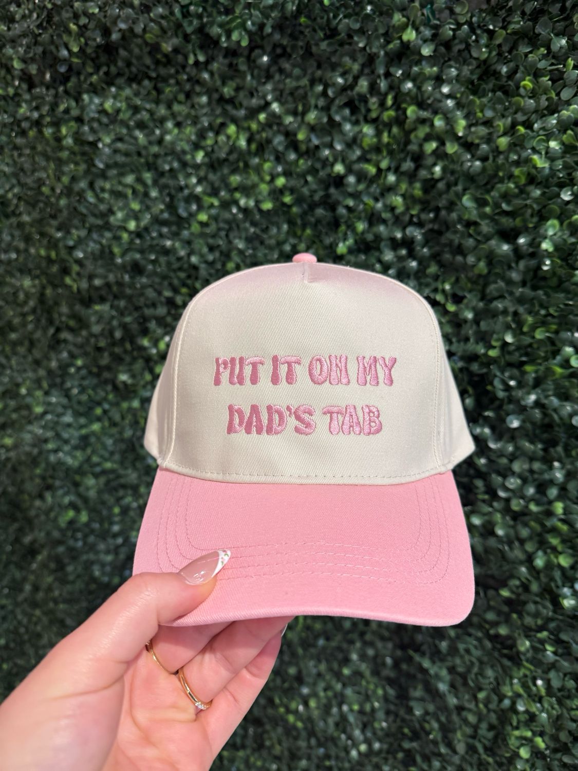 TRUCKER HAT DADS TAB PINK