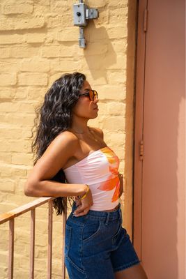 EA0219 TUBE TOP FLORAL