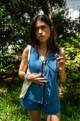 DA0124 DENIM SET TOP