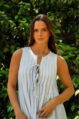 AA0260 TIE DRESS BLUE