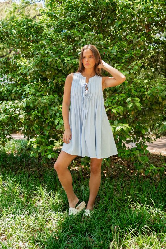 AA0260 TIE DRESS BLUE