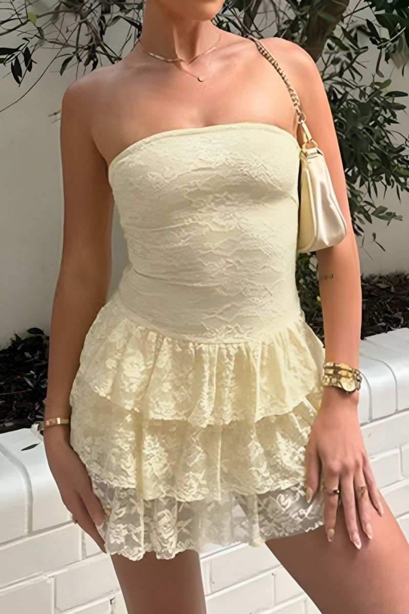 AA0265 TUBE DRESS YELLOW