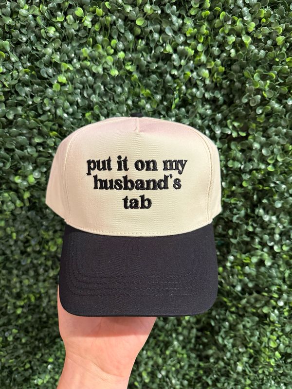 TRUCKER HAT HUSBANDS TAB BLACK