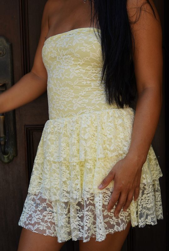 AA0265 TUBE DRESS YELLOW