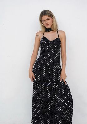 AA02842 MAXI DRESS BLACK