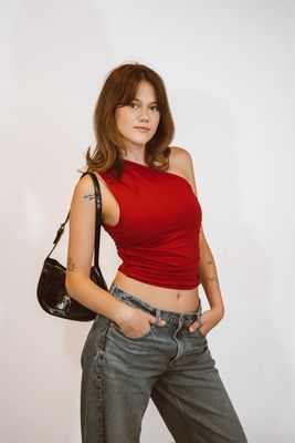 Fitted One Shoulder Tank