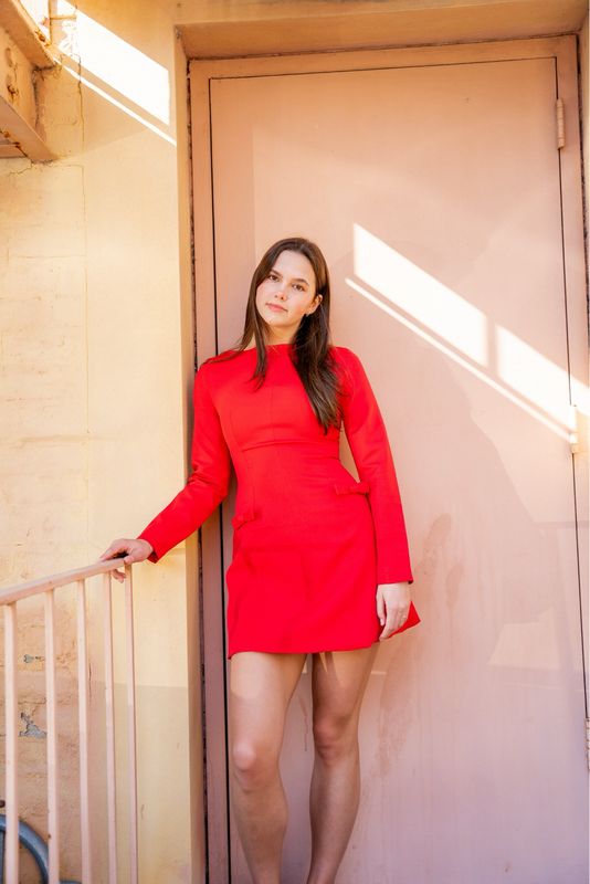 Long Sleeve Business Mini Dress