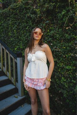 Layered Ruffle Mini Shorts