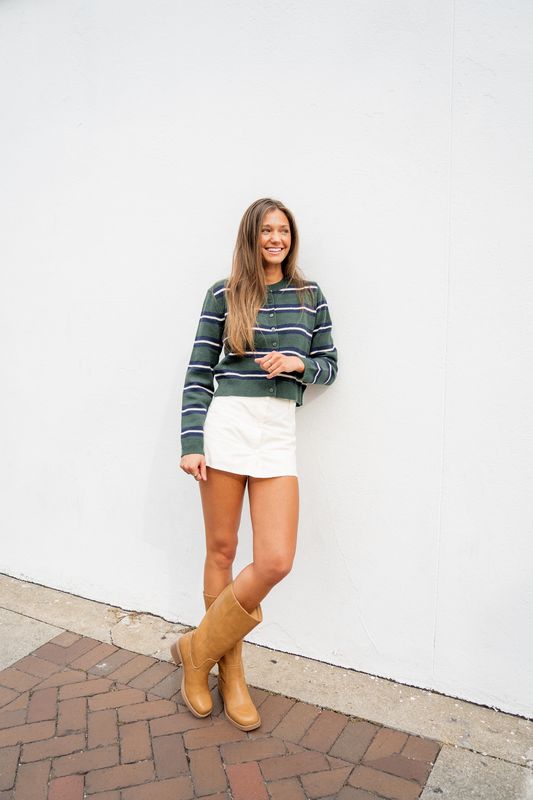 Button Mini Skirt With Shorts