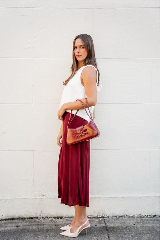 Burgundy Maxi Skirt