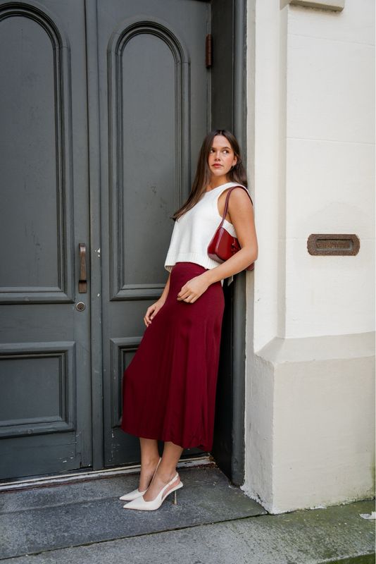 Burgundy Maxi Skirt