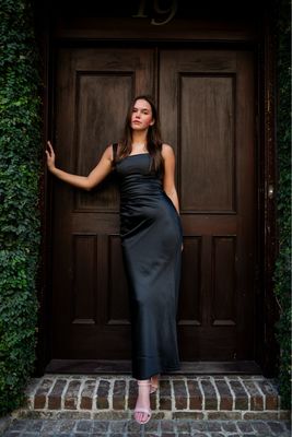 Satin Fitted Maxi Dress