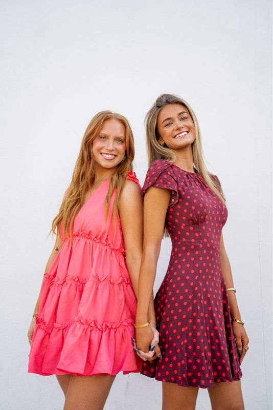 Red Polka Dot Mini Dress