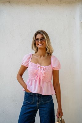 Short Sleeve Bow Top