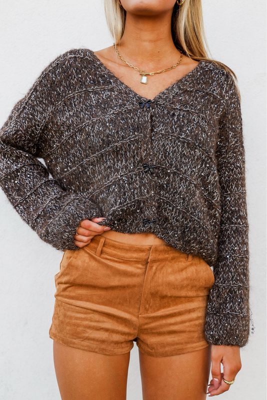 Tan Suede Mini Shorts