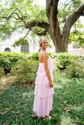 High Neck Tiered Maxi Dress