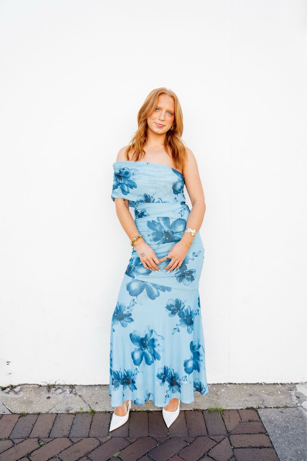 Blue Floral Maxi Dress