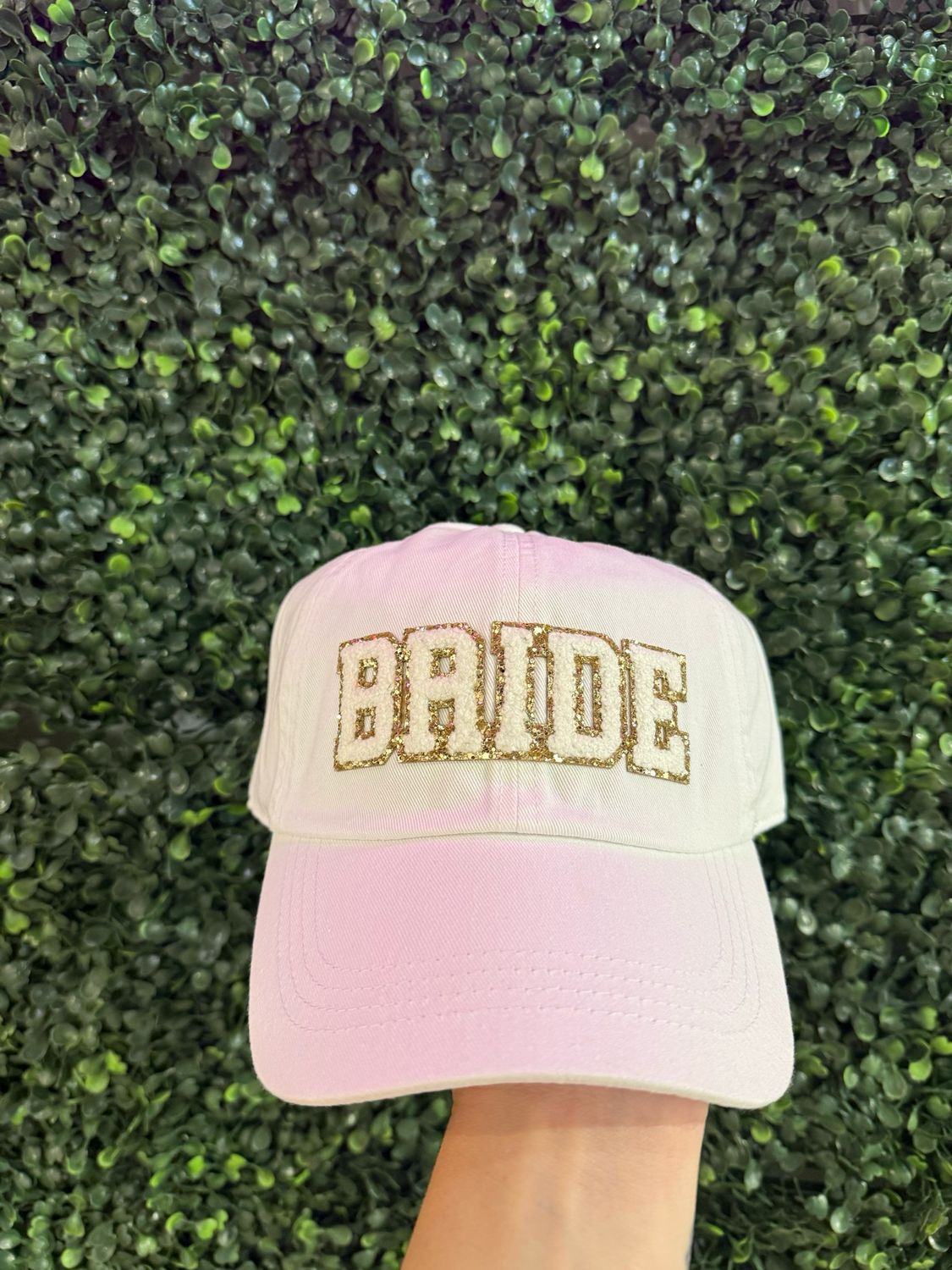 Bride Trucker Hat White Gold