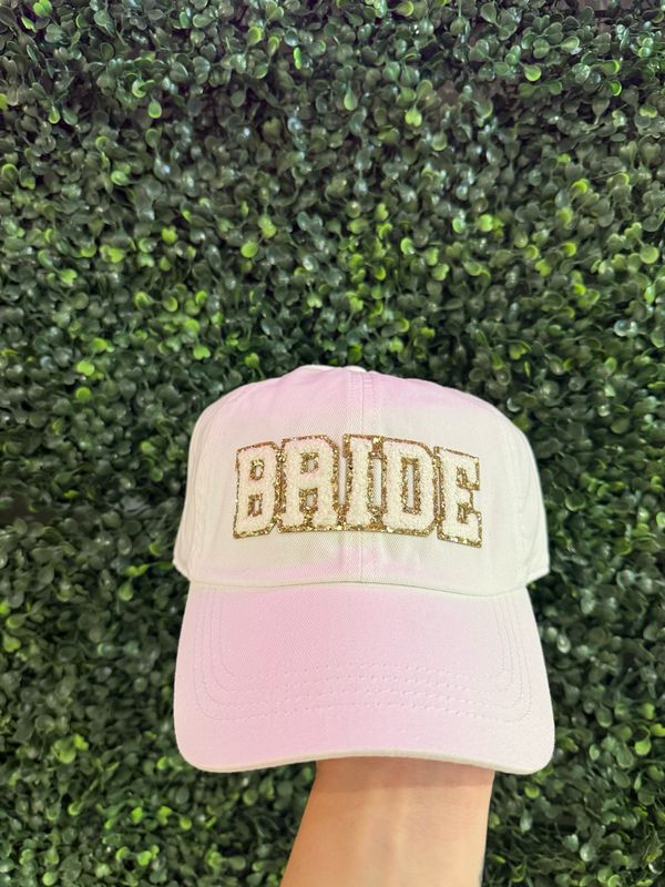 Bride Trucker Hat White Gold