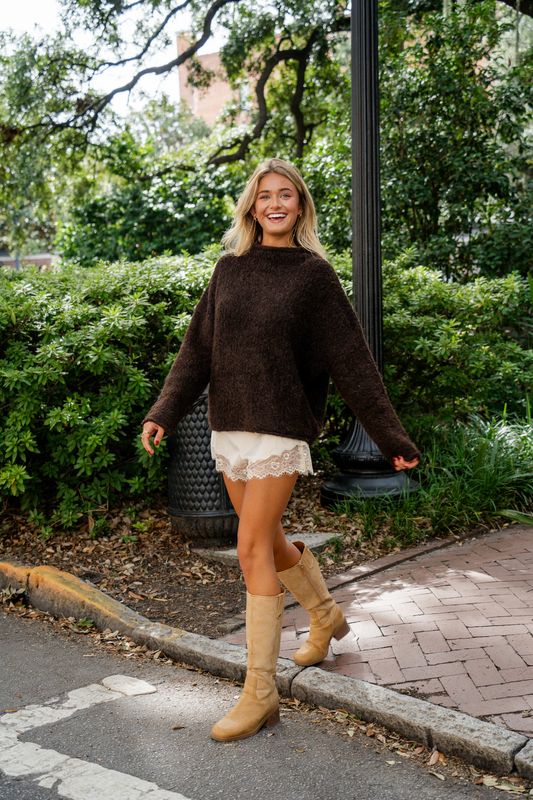 Knit Mock Neck Sweater